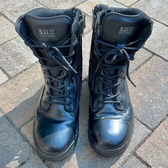 5.11 Tactical- 8” ATAC Side Zip Black Boots - US8.5 - Picture 2 of 6